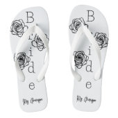 Bruid Flip=Flops met aangepaste naam Teenslippers (Voetbed)