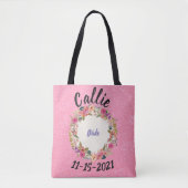 Bruid Floral krans ontwerp Tote Bag (Voorkant)