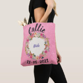 Bruid Floral krans ontwerp Tote Bag (Dichtbij)