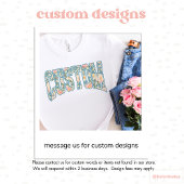 BRUID Florale Varsity-lettering Blauw Retro Tote Bag