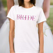 Bruid Future Mevrouw Aangepaste Naam Moderne Roze T-shirt