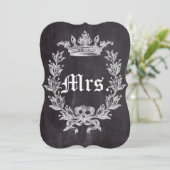 bruid future mevrouw krijtbord vrijgezellenfeest kaart (Staand voorkant)