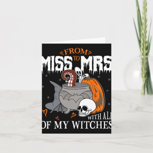 Bruid Future Mrs. Witchy Gothic Wedding Bacheloret Kaart (Voorkant)