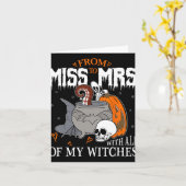 Bruid Future Mrs. Witchy Gothic Wedding Bacheloret Kaart (Gele Bloem)