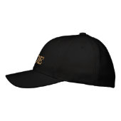 Bruid geborduurde honkbalpet goud / zwart pet (Links)
