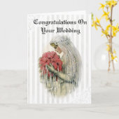  bruid gefeliciteerd met jullie bruiloft kaart (Gele Bloem)