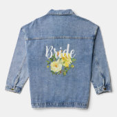Bruid Gele Rozen Denim Jacket (Achterkant)