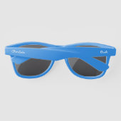 Bruid gepersonaliseerde moderne scriptnaam zonnebrillen (Achterkant)