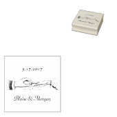  bruid gepersonaliseerde rubberen stempel (Gestempeld)