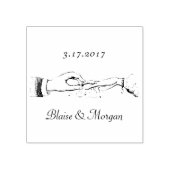  bruid gepersonaliseerde rubberen stempel (Afrduk)