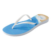 Bruid gepersonaliseerde strand bruiloft | Teenslip Teenslippers (Schuin)
