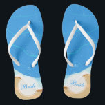 Bruid gepersonaliseerde strand bruiloft | Teenslip Teenslippers<br><div class="desc">Bruid gepersonaliseerde strand bruiloft | Teenslippers Voor verdere aanpassing klikt u op de knop "Aanpassen" en gebruikt u onze ontwerptool om deze sjabloon te wijzigen. Als de opties beschikbaar zijn, kunt u tekst en afbeelding wijzigen door op "Tekst of Afbeelding hier bewerken/verwijderen" te klikken en uw eigen tekst toe te...</div>