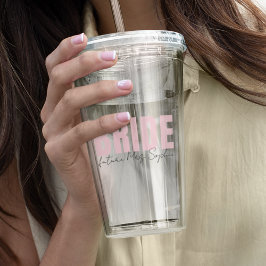 Bruid | Gepersonaliseerde Toekomstige Mevrouw Naa Acryl Drinkbeker