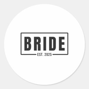 Bruid Geschat 2025 Toekomstige Vrouw Verlovingsfee Ronde Sticker