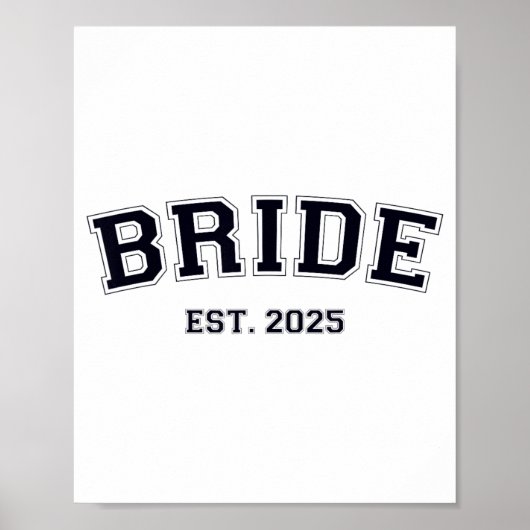 Bruid Geschat. 2025 Verloofde Mevrouw Echtgenote V Poster (Voorkant)