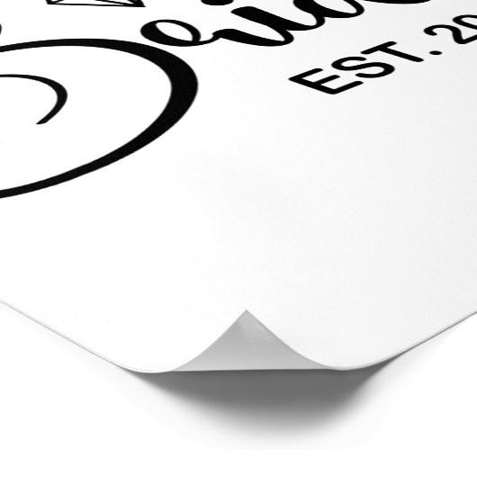 Bruid geschat 2026 Verliefd Mevrouw Vrouw vrijgeze Poster (Hoek)