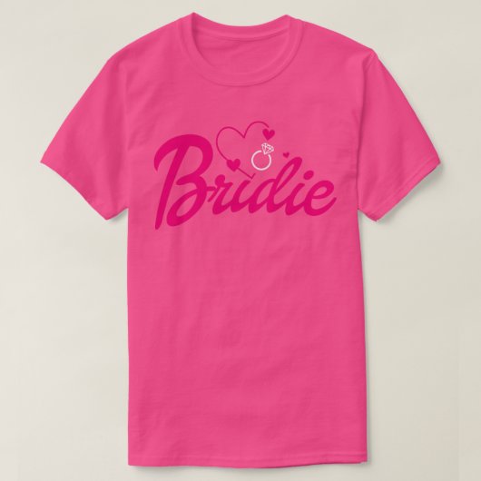 Bruid Gift Bruiloft Aankondiging Verloving Funny B T-shirt (Design voorkant)