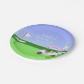 Bruid Golfkar Golf Bruidschat Brunch  Papieren Bordje (Gekanteld)