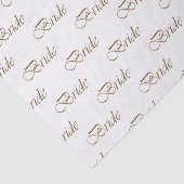 Bruid gouden script calligrafie patroon elegant ch tissuepapier (Detail)