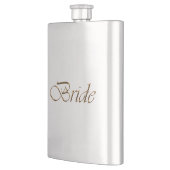 Bruid, gouden script elegante chique vrijgezellenf flacon (Links)