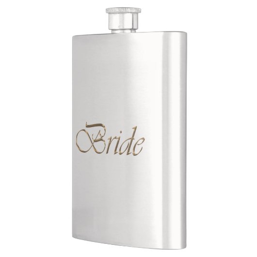 Bruid, gouden script elegante chique vrijgezellenf flacon (Links)