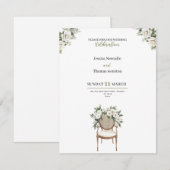 Bruid Gouden Witte Rozen Chique bruiloft uitnodigi Kaart (Voorkant / Achterkant)