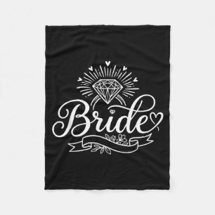 Bruid Grappig Bachelorette Bruiloft Verliefd Fleece Deken