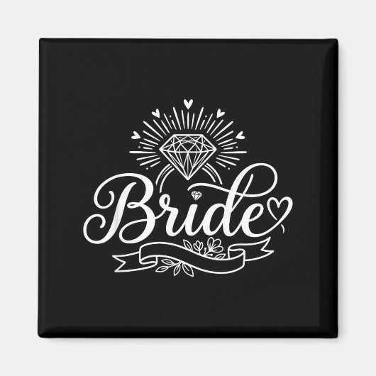 Bruid Grappig Bachelorette Bruiloft Verliefd Magneet (Voorkant)