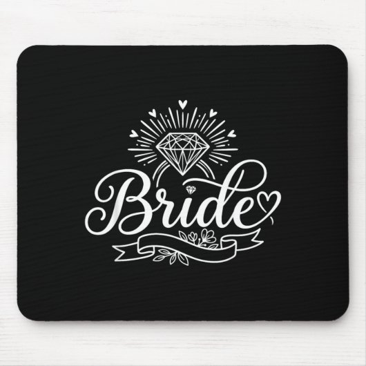 Bruid Grappig Bachelorette Bruiloft Verliefd Muismat (Voorkant)