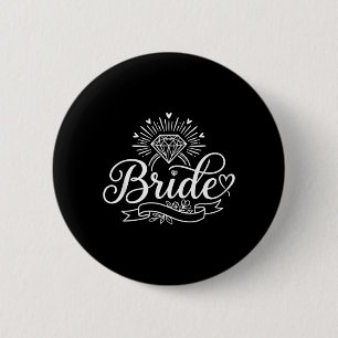 Bruid Grappig Bachelorette Bruiloft Verliefd Ronde Button 5,7 Cm