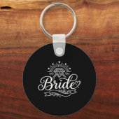 Bruid Grappig Bachelorette Bruiloft Verliefd Sleutelhanger (Voorkant)