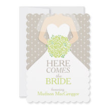 Bruid groen boeket grafisch vrijgezellenfeest uitn