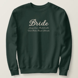Bruid Groen en Beige Bachelorette Party Matching Trui
