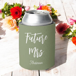 Bruid Groene Witte Toekomst Mevrouw Elegant Blikjeskoeler