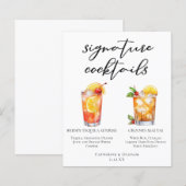 Bruid Groom Beach bruiloft handtekening cocktails (Voorkant / Achterkant)