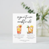 Bruid Groom Beach bruiloft handtekening cocktails (Staand voorkant)