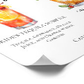 Bruid Groom Beach bruiloft handtekening cocktails Poster (Hoek)