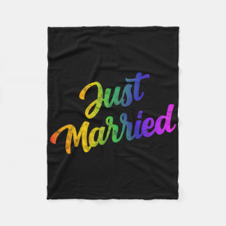 Bruid Groom LGBTQ Bachelor Party Trouwen T-shirt - Fleece Deken