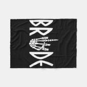 Bruid Groom Skeleton Gothic Wedding Verloving Hal Fleece Deken (Voorkant (Horizontaal))