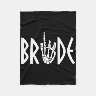 Bruid Groom Skeleton Gothic Wedding Verloving Hal Fleece Deken