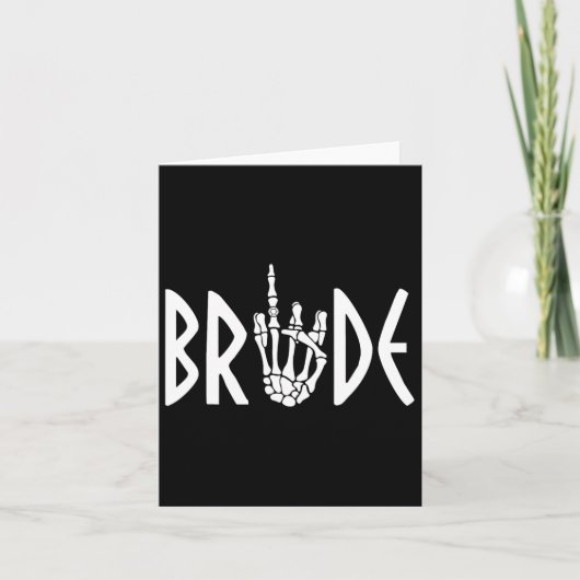 Bruid Groom Skeleton Gothic Wedding Verloving Hal Kaart (Voorkant)