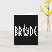 Bruid Groom Skeleton Gothic Wedding Verloving Hal Kaart (Gele Bloem)