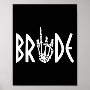 Bruid Groom Skeleton Gothic Wedding Verloving Hal Poster