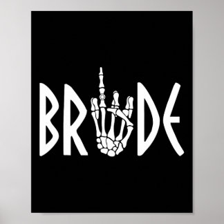 Bruid Groom Skeleton Gothic Wedding Verloving Hal Poster