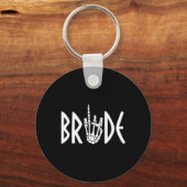 Bruid Groom Skeleton Gothic Wedding Verloving Hal Sleutelhanger (Voorkant)
