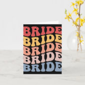 Bruid Groovy Bruids Bachelorette Party Kaart (Gele Bloem)