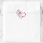 bruid hart sticker (Tas)