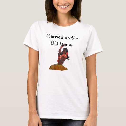 Bruid Hawaïaanse bruiloft Big Island van Hawaï T-shirt (Voorkant)