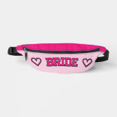 ♡ BRUID ♡ – Heet Roze Lettertype & Bovenste Meisje Heuptasje (Voorkant)