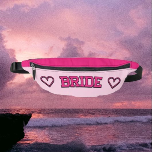 ♡ BRUID ♡ – Heet Roze Lettertype & Bovenste Meisje Heuptasje